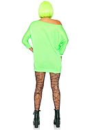 Costume dress, boat neck, 3/4 length sleeves, stiches